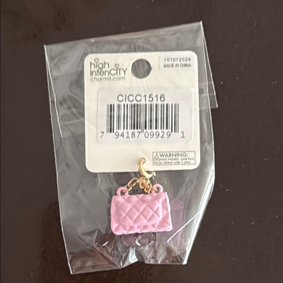 Pink Quilted Purse Charm - Picture 7 of 7